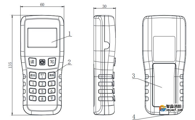 TX6934手持杏彩网页版外形结构