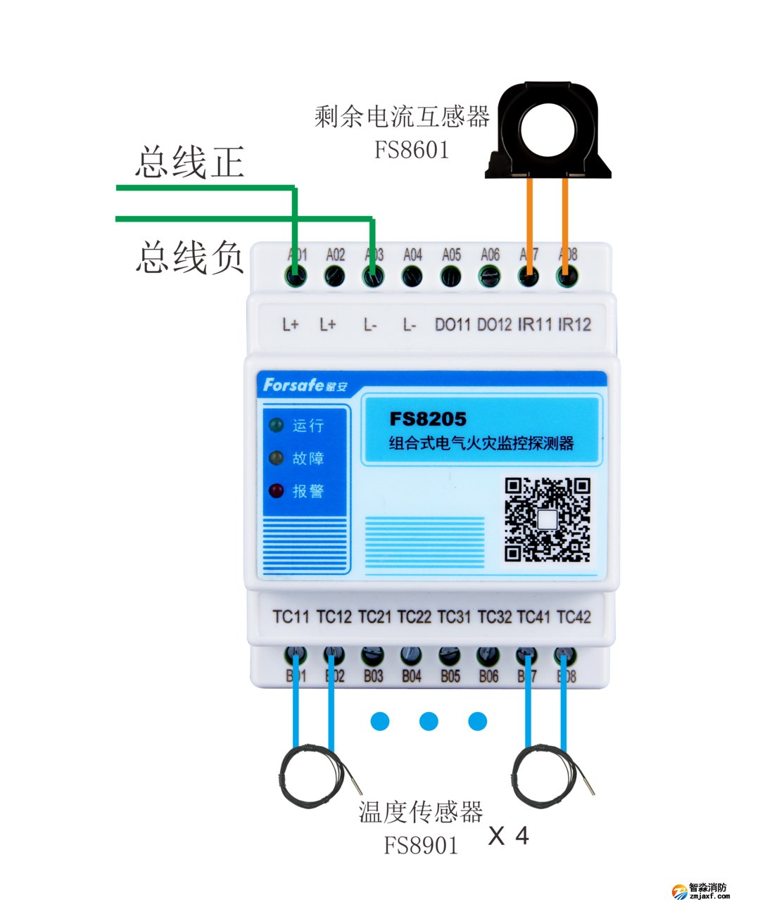 FS8205组合式电气火灾监控探测器